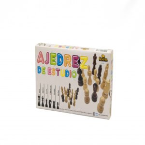 Ajedrez Estudio con piezas de madera